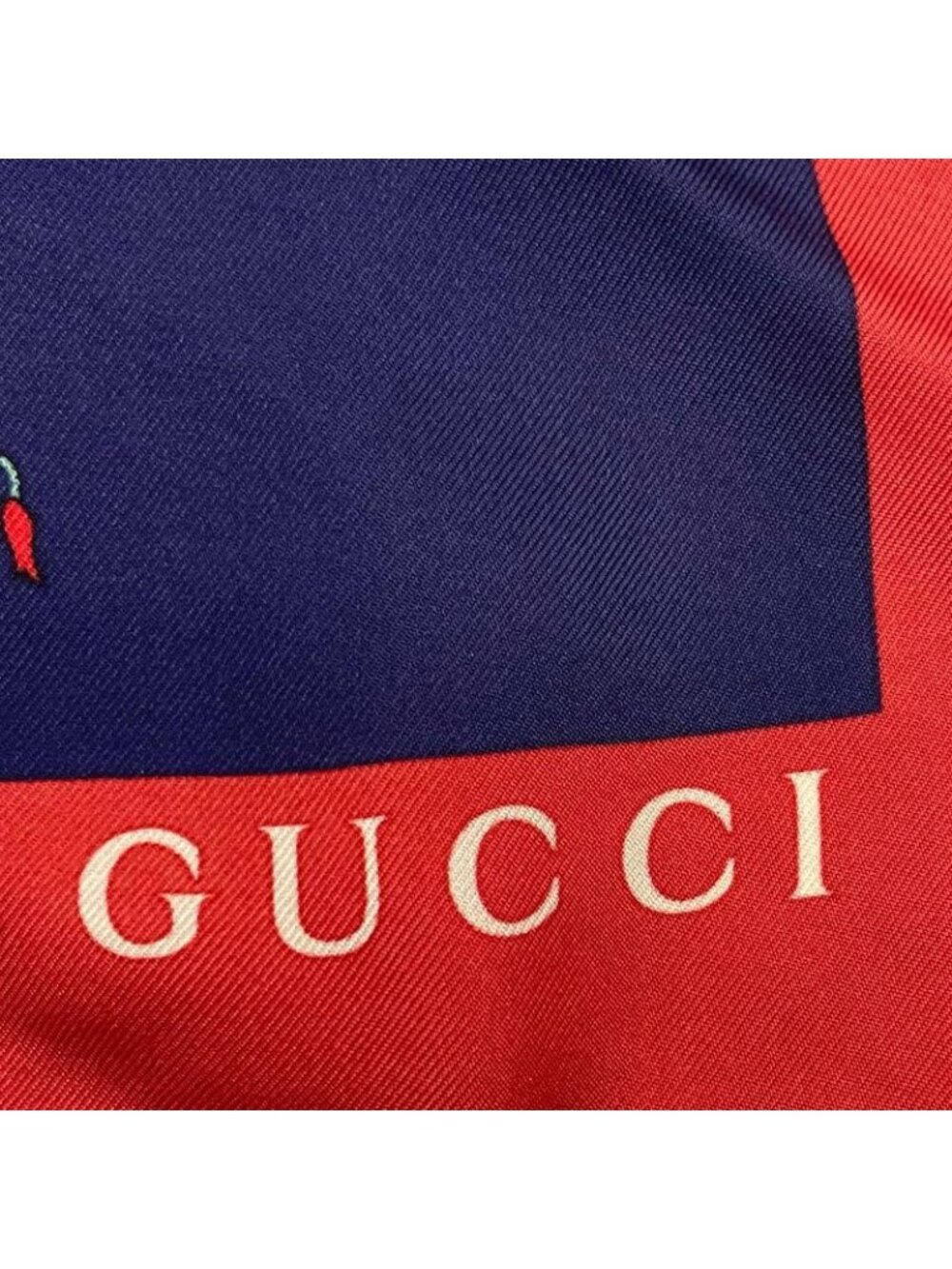 Gucci Silk Flora Scarf Floral Pattern Red - Picture 8 of 9